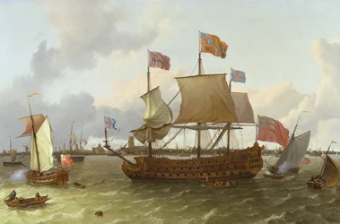 Der Dreimaster „Britannia“ in Rotterdam, 1698